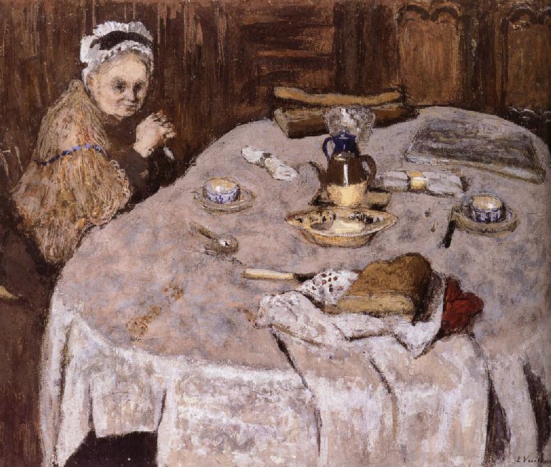 Edouard Vuillard Vial wife's breakfast Sweden oil painting art